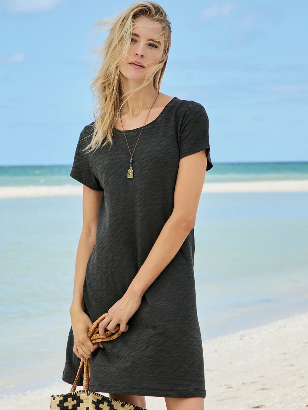 Peruvian Connection Gunmetal Grey Outer Banks Dress